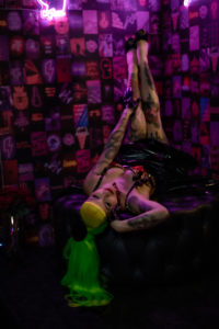 Honey laying with legs up