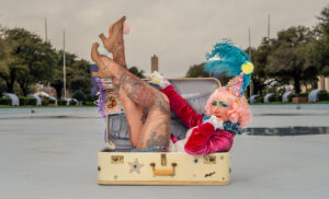 Honey Clown in a suitcase