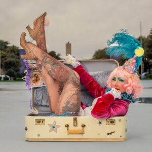 Honey Clown in a suitcase